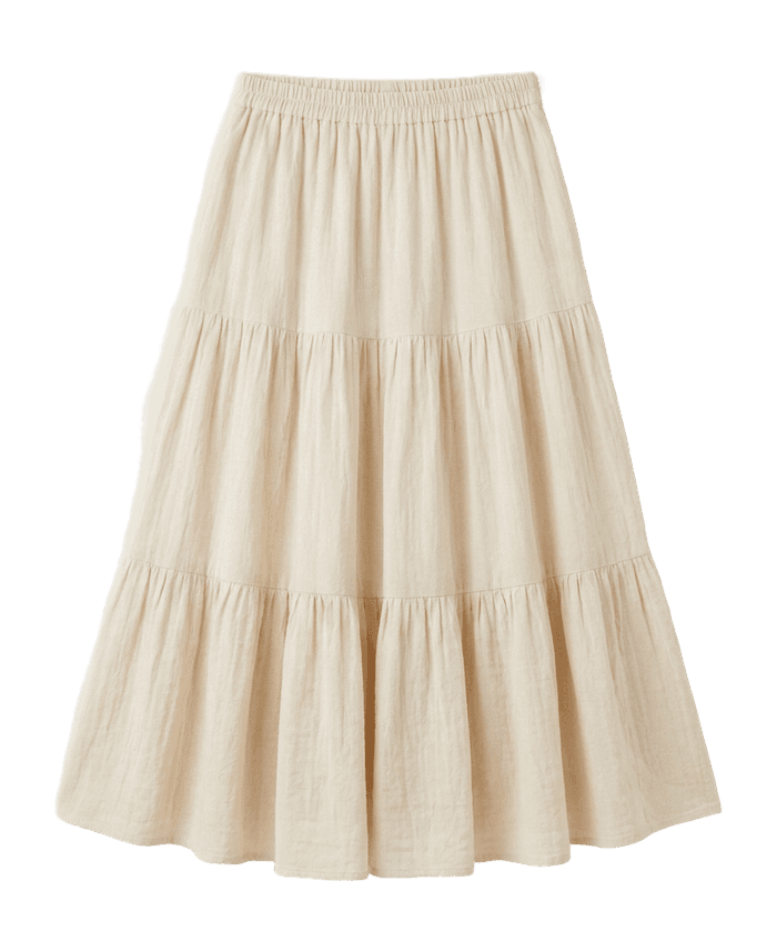 Ecru tiered maxi — NEW LOOK